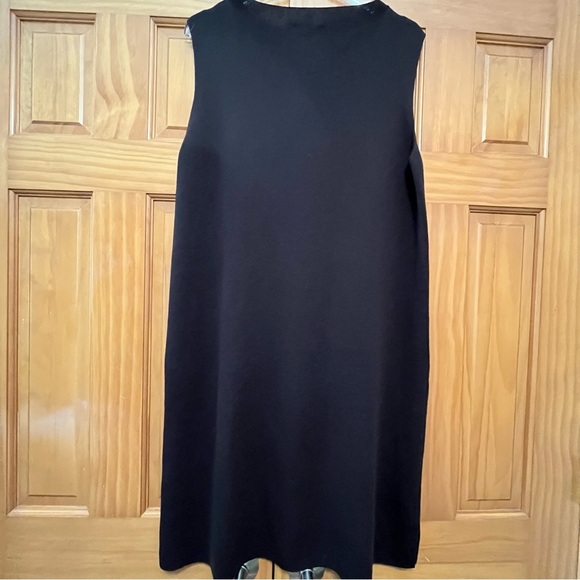 Eileen Fisher Chocolate Brown 100% Wool Dress Size Large - Picture 3 of 12